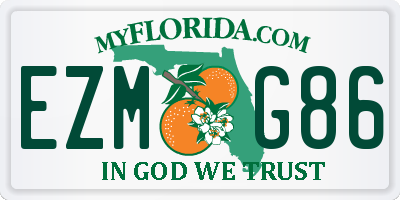 FL license plate EZMG86