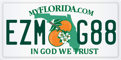 FL license plate EZMG88