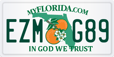 FL license plate EZMG89