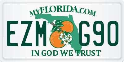 FL license plate EZMG90