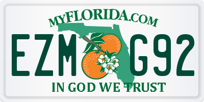 FL license plate EZMG92