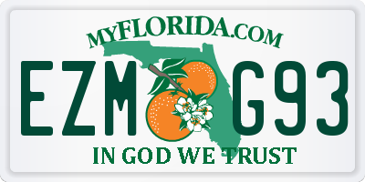 FL license plate EZMG93