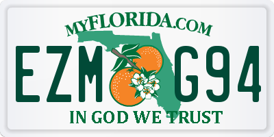 FL license plate EZMG94