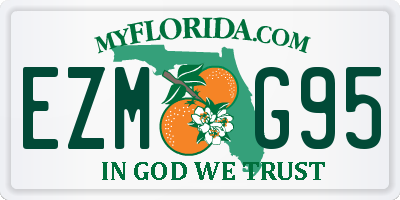 FL license plate EZMG95