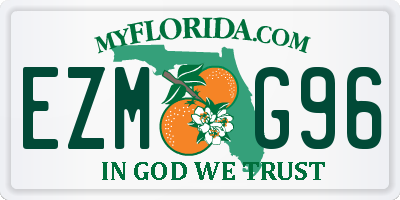 FL license plate EZMG96