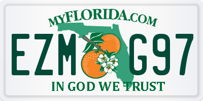 FL license plate EZMG97