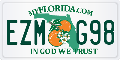 FL license plate EZMG98