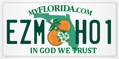 FL license plate EZMH01