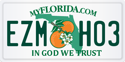 FL license plate EZMH03