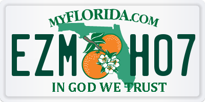 FL license plate EZMH07