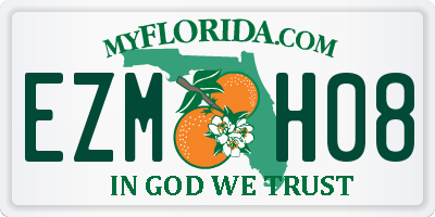 FL license plate EZMH08