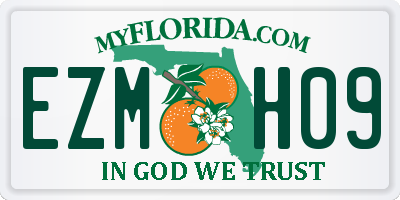 FL license plate EZMH09