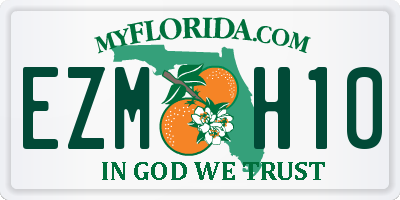 FL license plate EZMH10