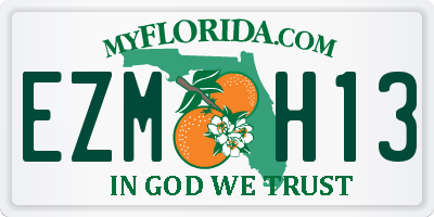 FL license plate EZMH13