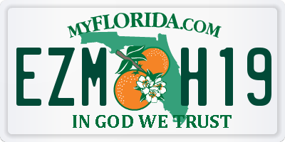 FL license plate EZMH19