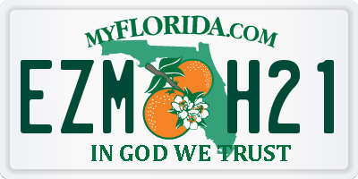 FL license plate EZMH21