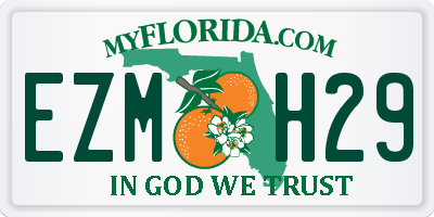 FL license plate EZMH29