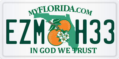 FL license plate EZMH33