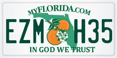 FL license plate EZMH35