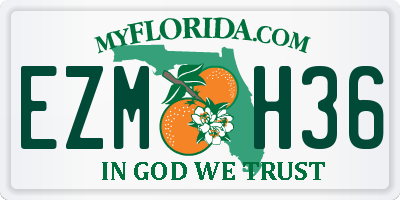 FL license plate EZMH36