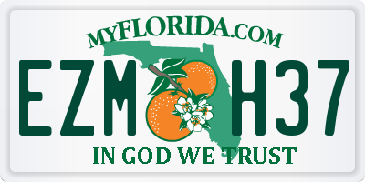 FL license plate EZMH37