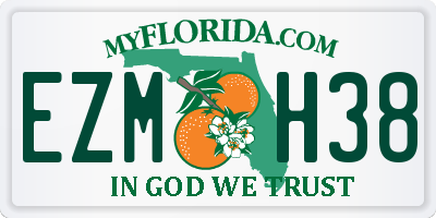 FL license plate EZMH38