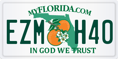 FL license plate EZMH40