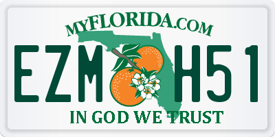 FL license plate EZMH51