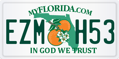 FL license plate EZMH53