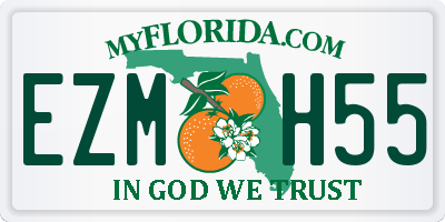 FL license plate EZMH55