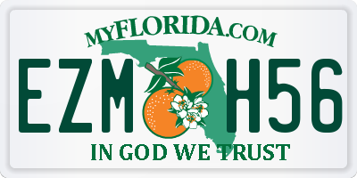 FL license plate EZMH56