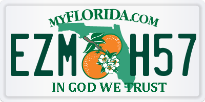 FL license plate EZMH57