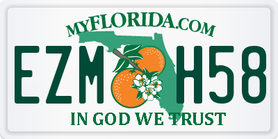 FL license plate EZMH58