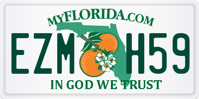 FL license plate EZMH59