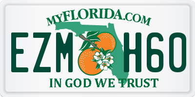 FL license plate EZMH60