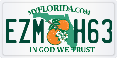 FL license plate EZMH63