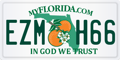 FL license plate EZMH66