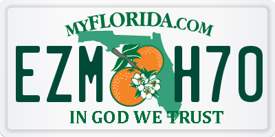 FL license plate EZMH70