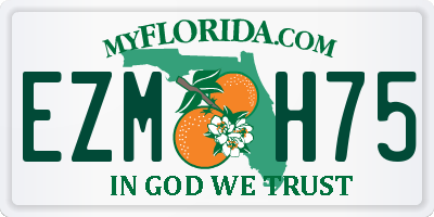 FL license plate EZMH75