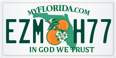 FL license plate EZMH77