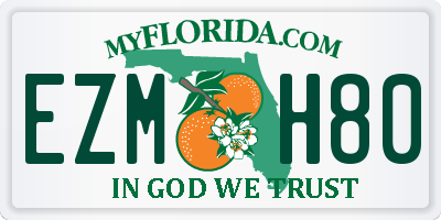 FL license plate EZMH80