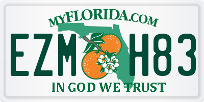 FL license plate EZMH83