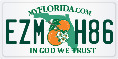 FL license plate EZMH86