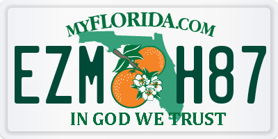 FL license plate EZMH87