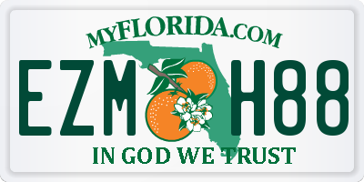 FL license plate EZMH88