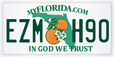 FL license plate EZMH90