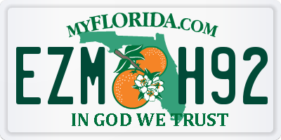 FL license plate EZMH92