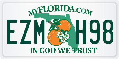 FL license plate EZMH98