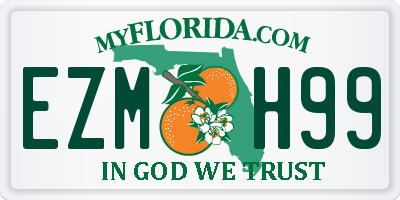 FL license plate EZMH99