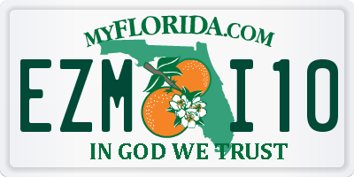 FL license plate EZMI10